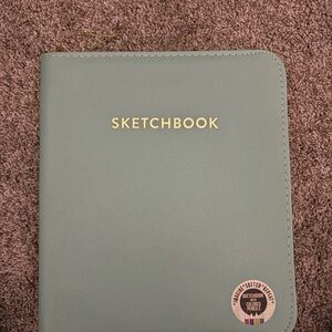 Blue Sketchbook with Gold Lettering